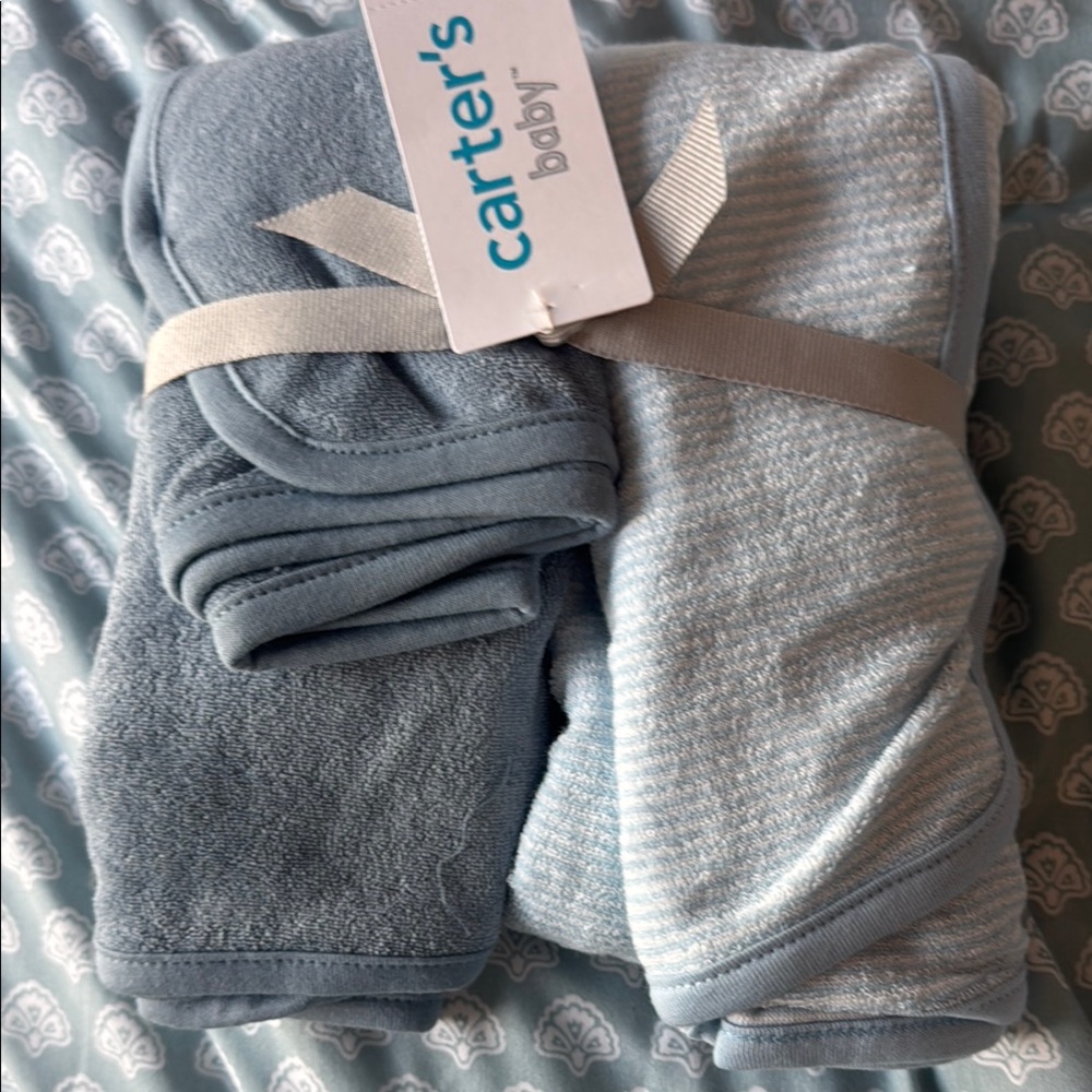 Carter's Baby Blue Towel Set